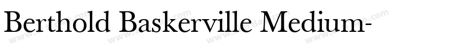 Berthold Baskerville Medium字体转换